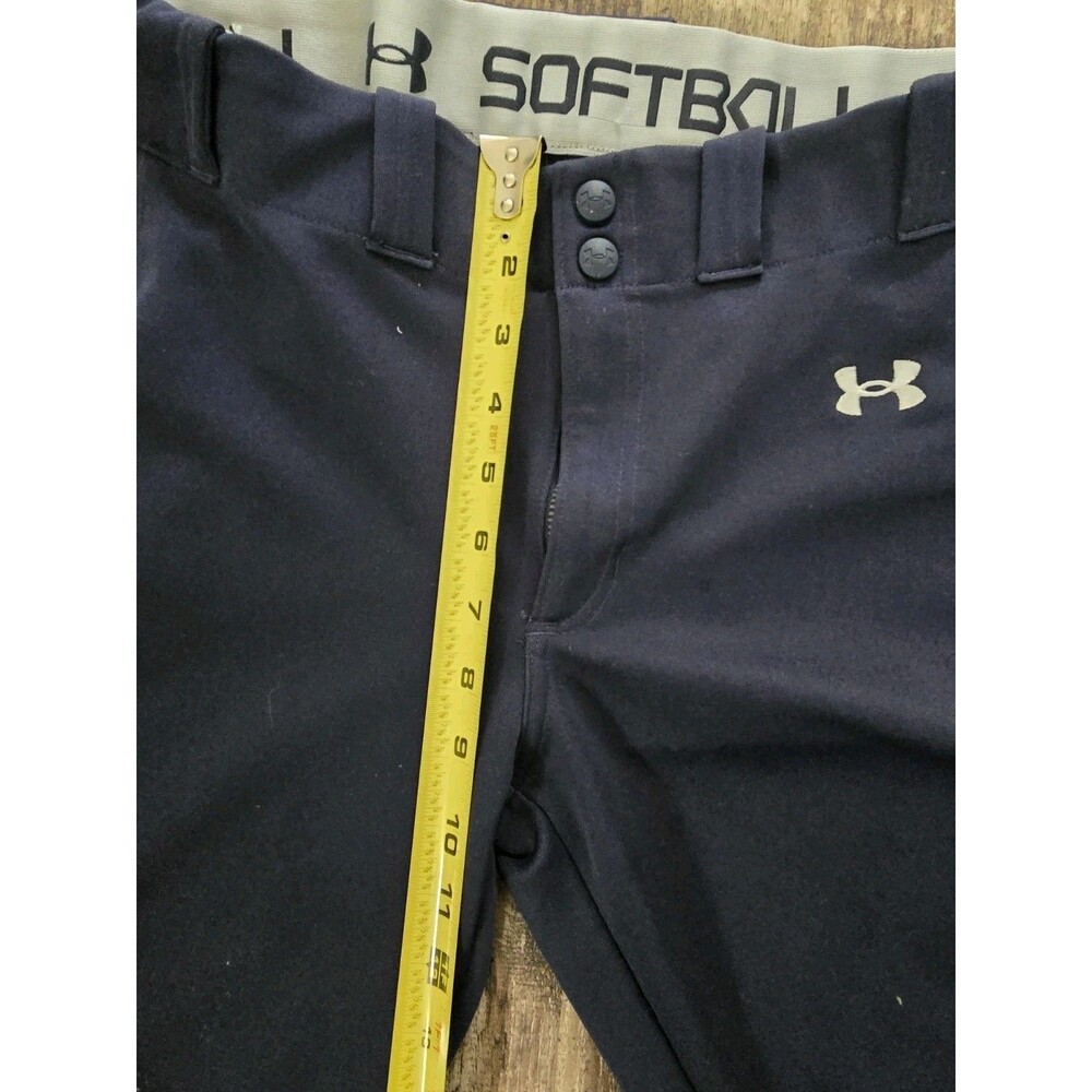Adult Small Under Armour Softball Pants Black Fitted Elastic Cuffs - Picture 2 of 7
